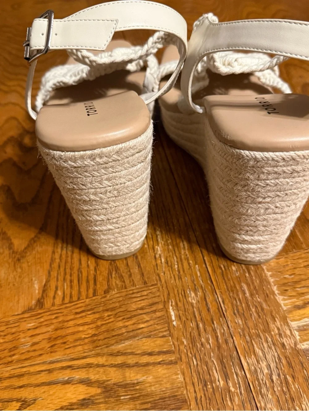 Torrid Macrame Cream Braided Espadrille Wedge Sandals Sz 11 WW